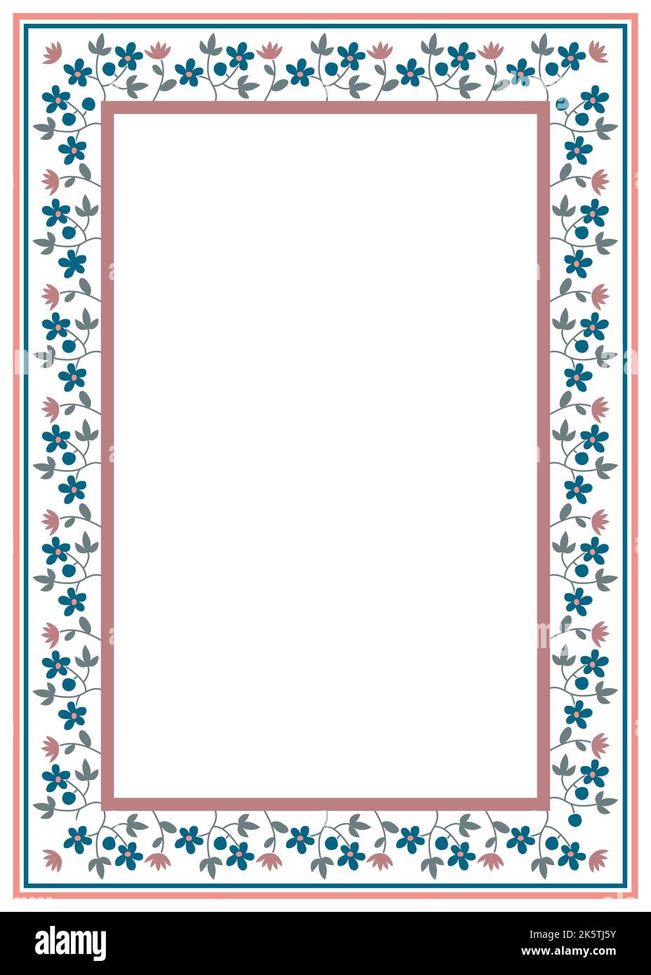 Cornice rotonda floreale. Vintage banner festivo. Illustrazione vettoriale multicolore Illustrazione Vettoriale