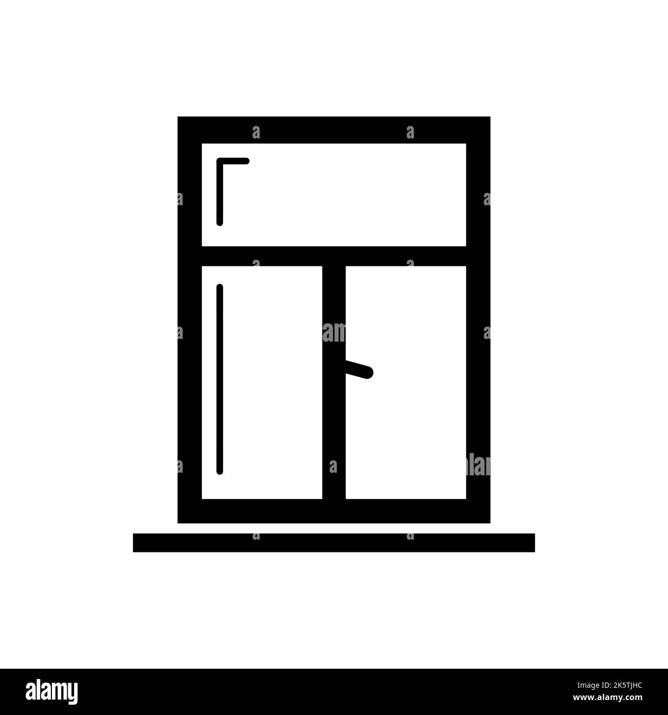 Icona di Windows, stile glifo. Elementi di architettura. Icone nere isolate su sfondo bianco. Simbolo vettoriale. Illustrazione Vettoriale
