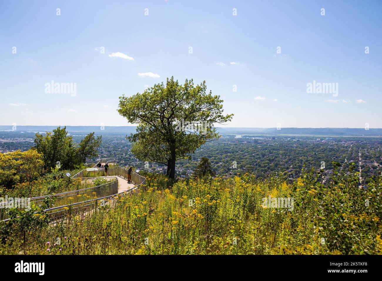 Una vista mozzafiato del Grandad Bluff Park a la Crosse, Wisconsin da un punto panoramico Foto Stock