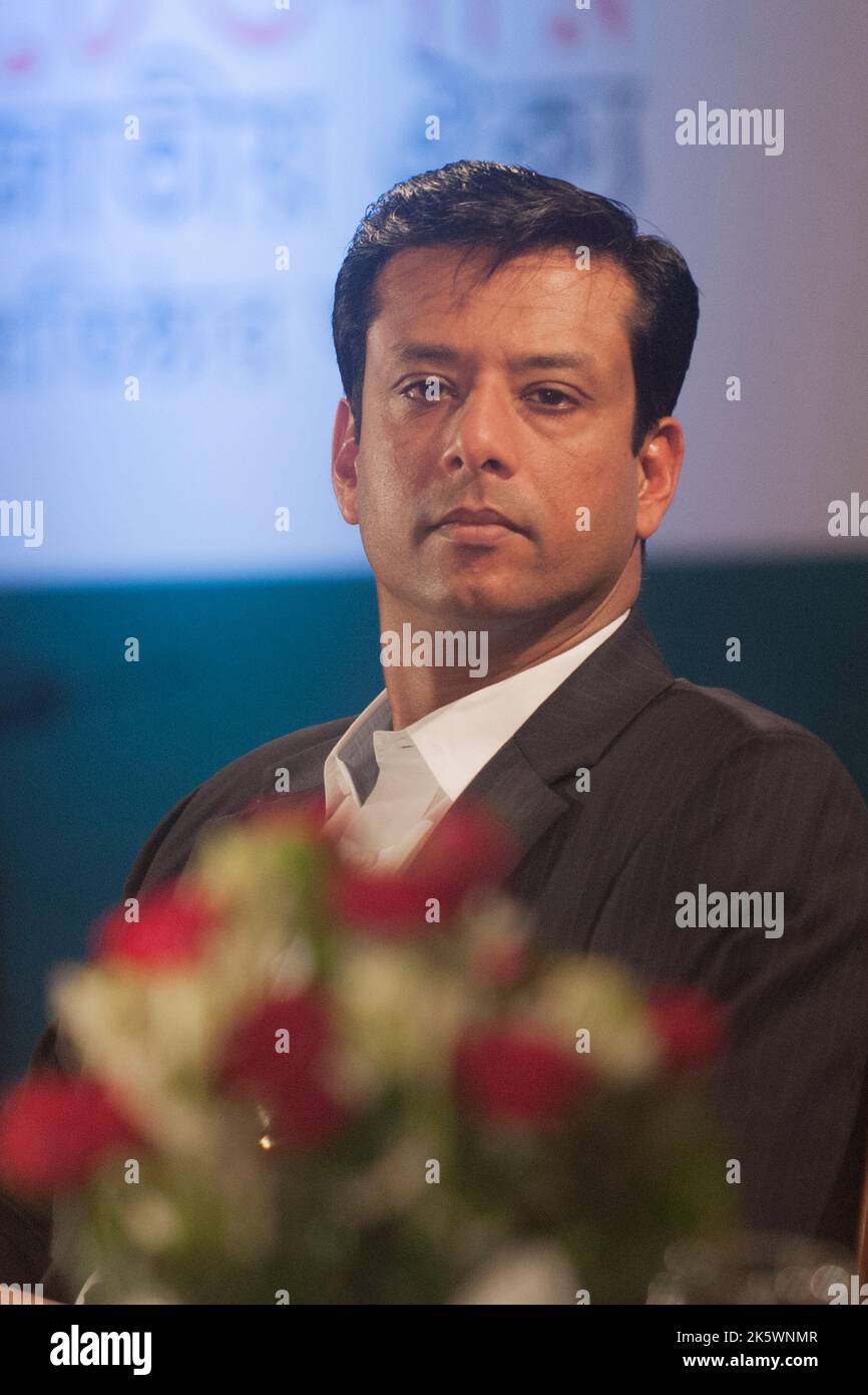 Dhaka, Bangladesh - 11 dicembre 2015: Sajeeb Wazed Joy è l'unico figlio del primo ministro del Bangladesh Sheikh Hasina. È consigliere del Gov Foto Stock