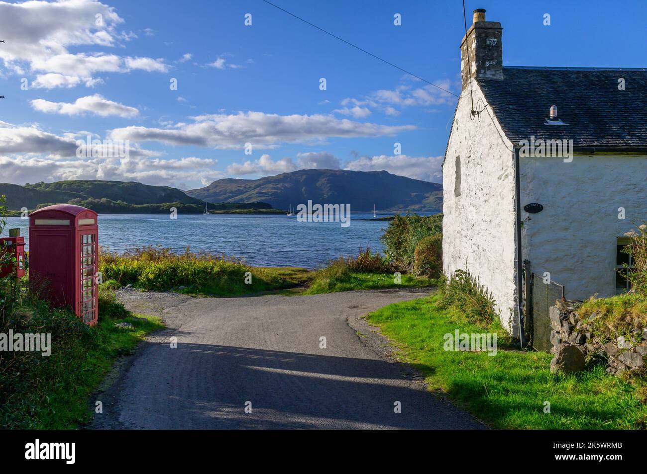 Pittoresco Port Ramsay sull'isola di Lismore, Argyll e Bute, Scozia Foto Stock