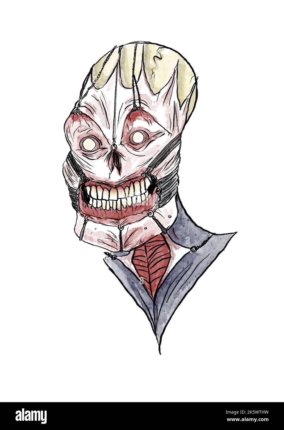 mostruosa illustrazione del personaggio horror Foto Stock