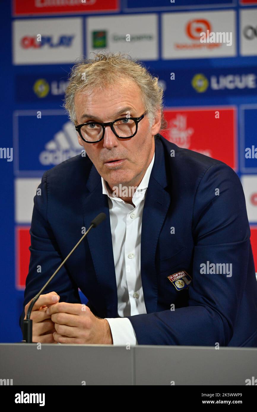 Lione, Laurent Blanc nuovo allenatore di OL Olympique Lyonnais, Lione , 10 ottobre 2022 Foto Stock