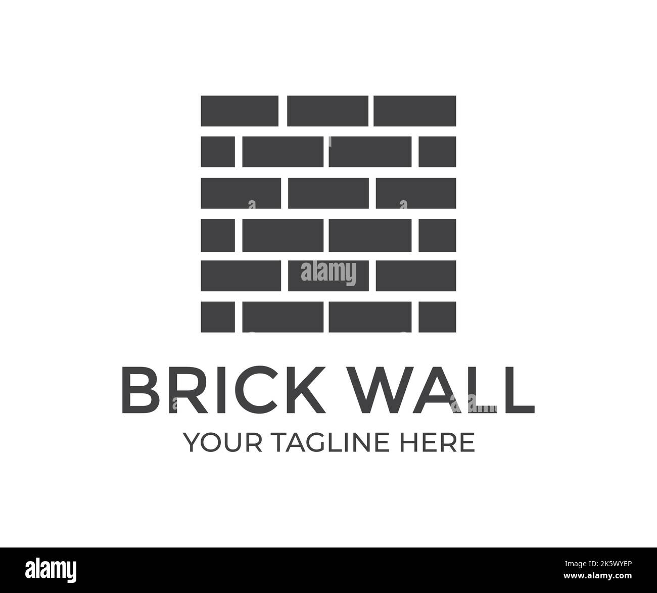 Muro di mattoni, pietra texture, mattone sfondo texture logo design. Texture per poster, tessuto, sfondo e diversi disegni vettoriali di produzione di stampa. Illustrazione Vettoriale