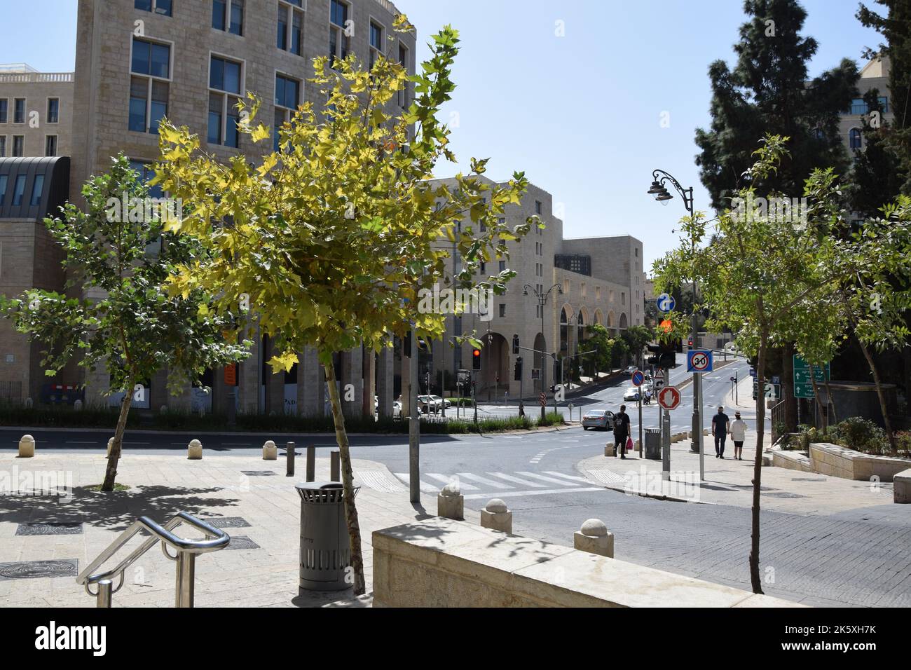 Strade vuote di Gerusalemme durante Rosh Hashanah 2022 Foto Stock