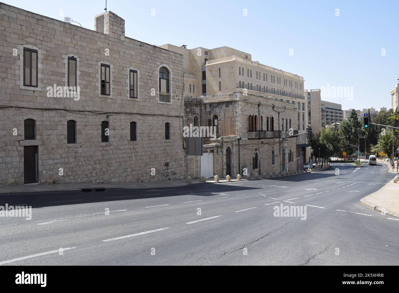 Strade vuote di Gerusalemme durante Rosh Hashanah 2022 Foto Stock