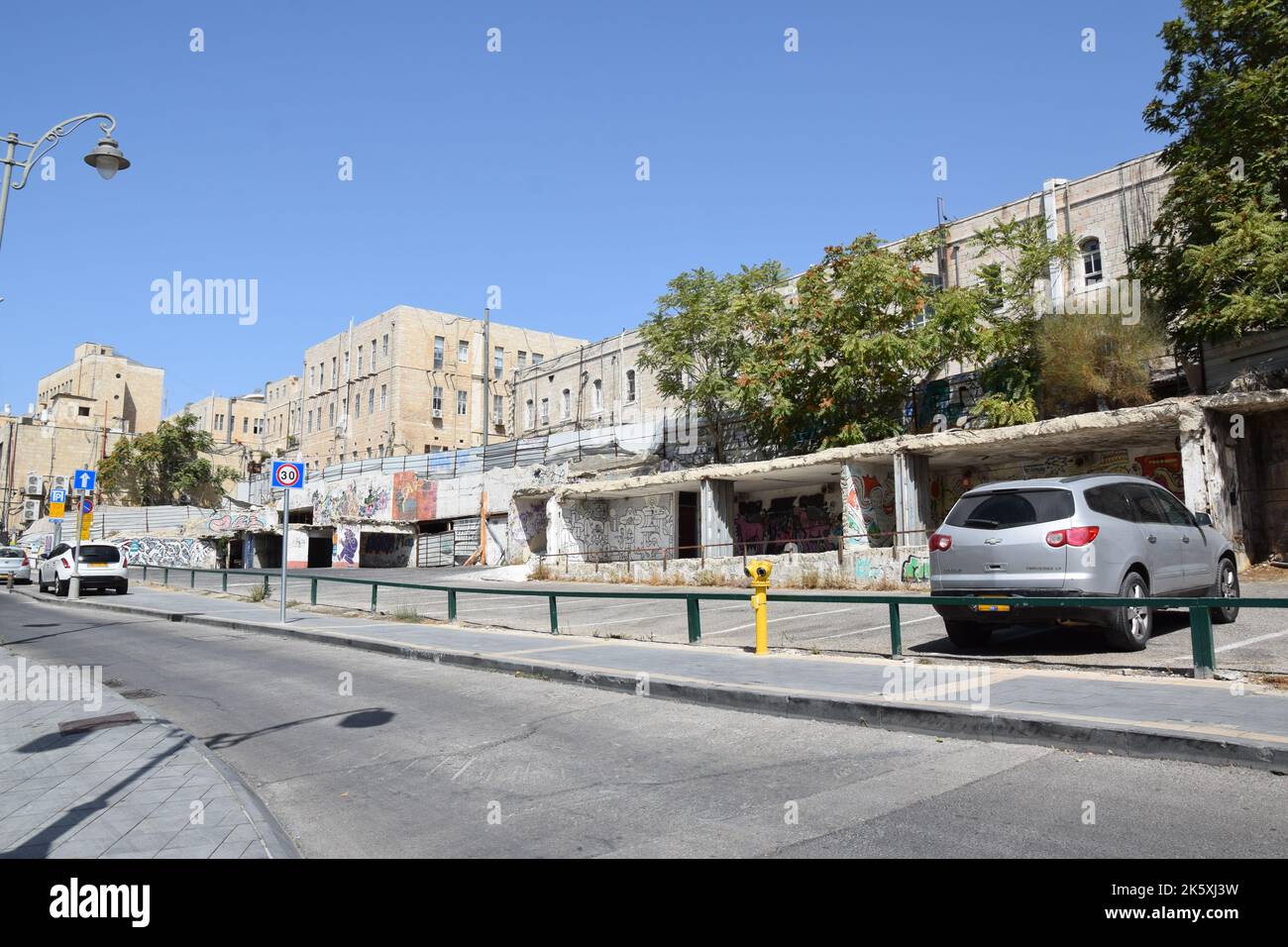 Strade vuote di Gerusalemme durante Rosh Hashanah 2022 Foto Stock