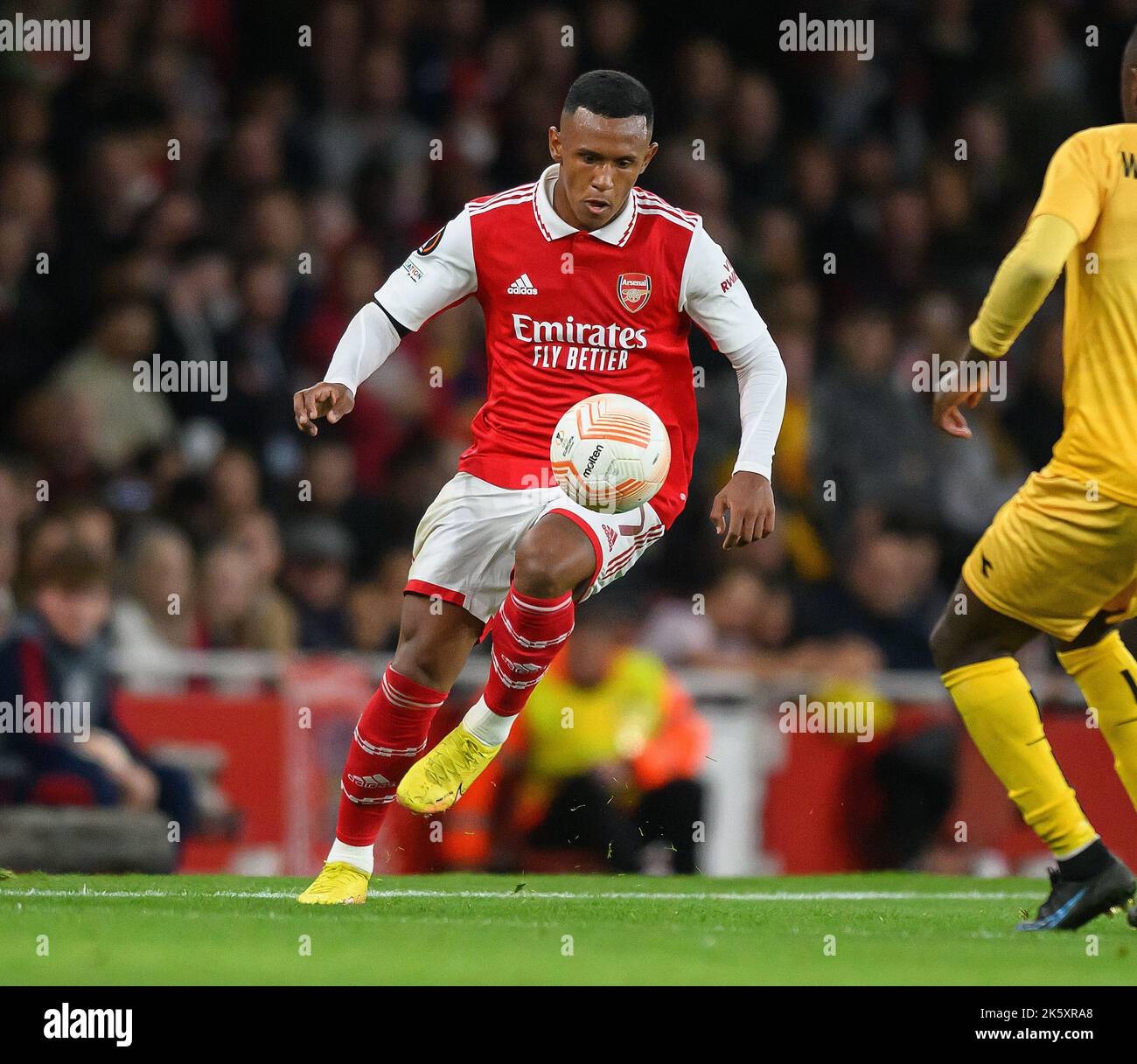 06 Ott 2022 - Arsenal / FK Bodo/Glimt - UEFA Europa League - Gruppo A - Emirates Stadium Marquinhos dell'Arsenal durante la UEFA Europa League Group Una partita all'Emirates Stadium, Londra. Foto : Mark Pain / Alamy Live News Foto Stock