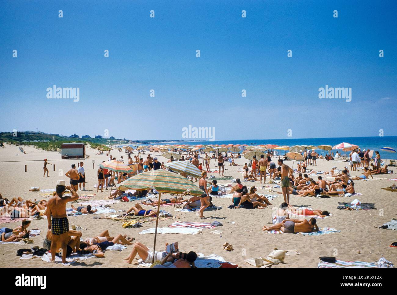 Beach Scene, Nantucket, Massachusetts, Stati Uniti, toni Frissell Collection, Settembre 1957 Foto Stock