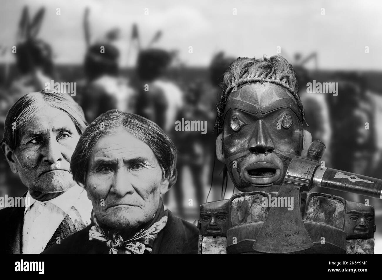 Geronimo fu il più famoso capo Apache e per oltre venticinque anni combatté contro gli Stati Uniti d'America e la sua espansione ad ovest. Foto Stock