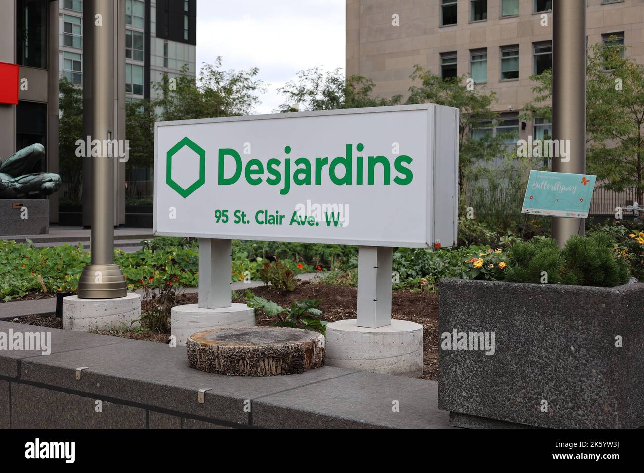 Caisse populaire Desjardins segno Foto Stock