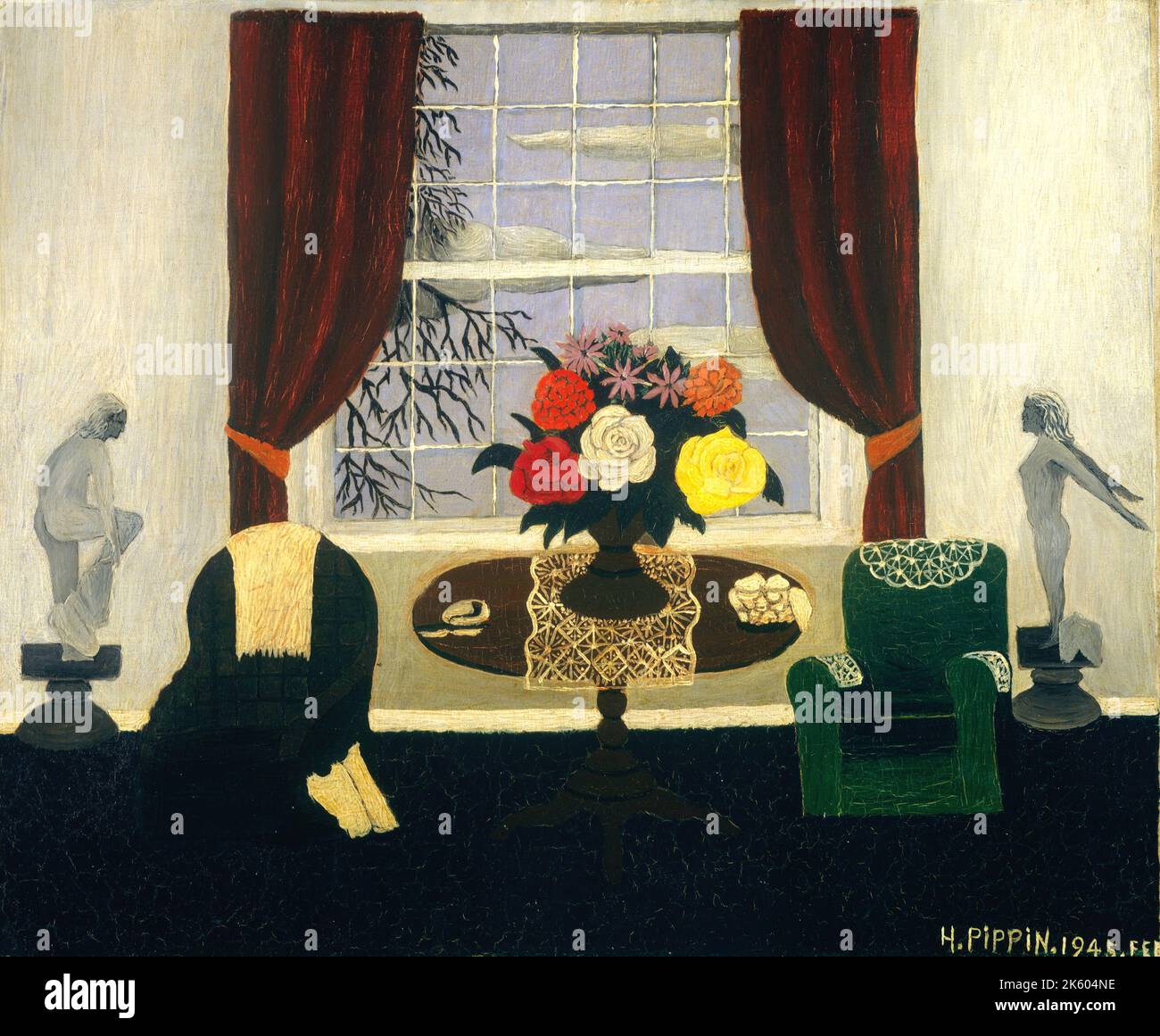 Horace Pippin - interni vittoriani - 1945 Foto Stock