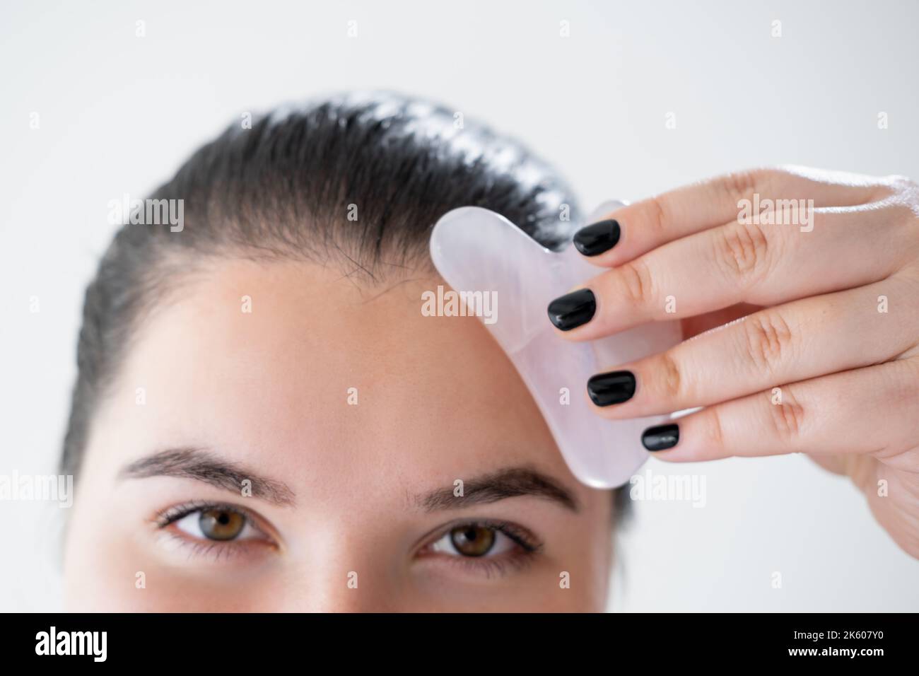 cura del viso più taglia donna rughe ringiovanimento Foto Stock