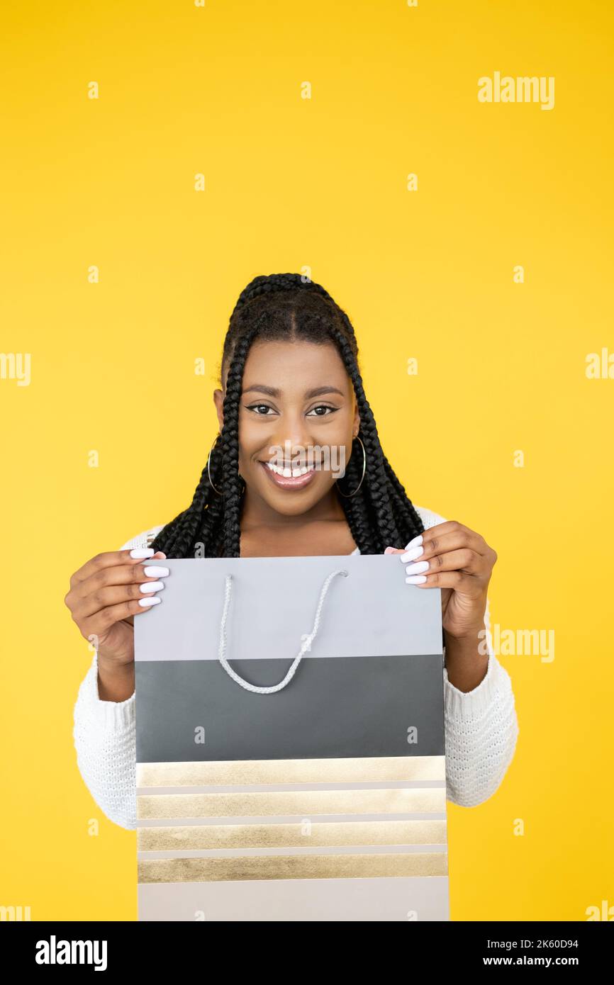 sorpresa di festa venerdì borsa donna africana Foto Stock