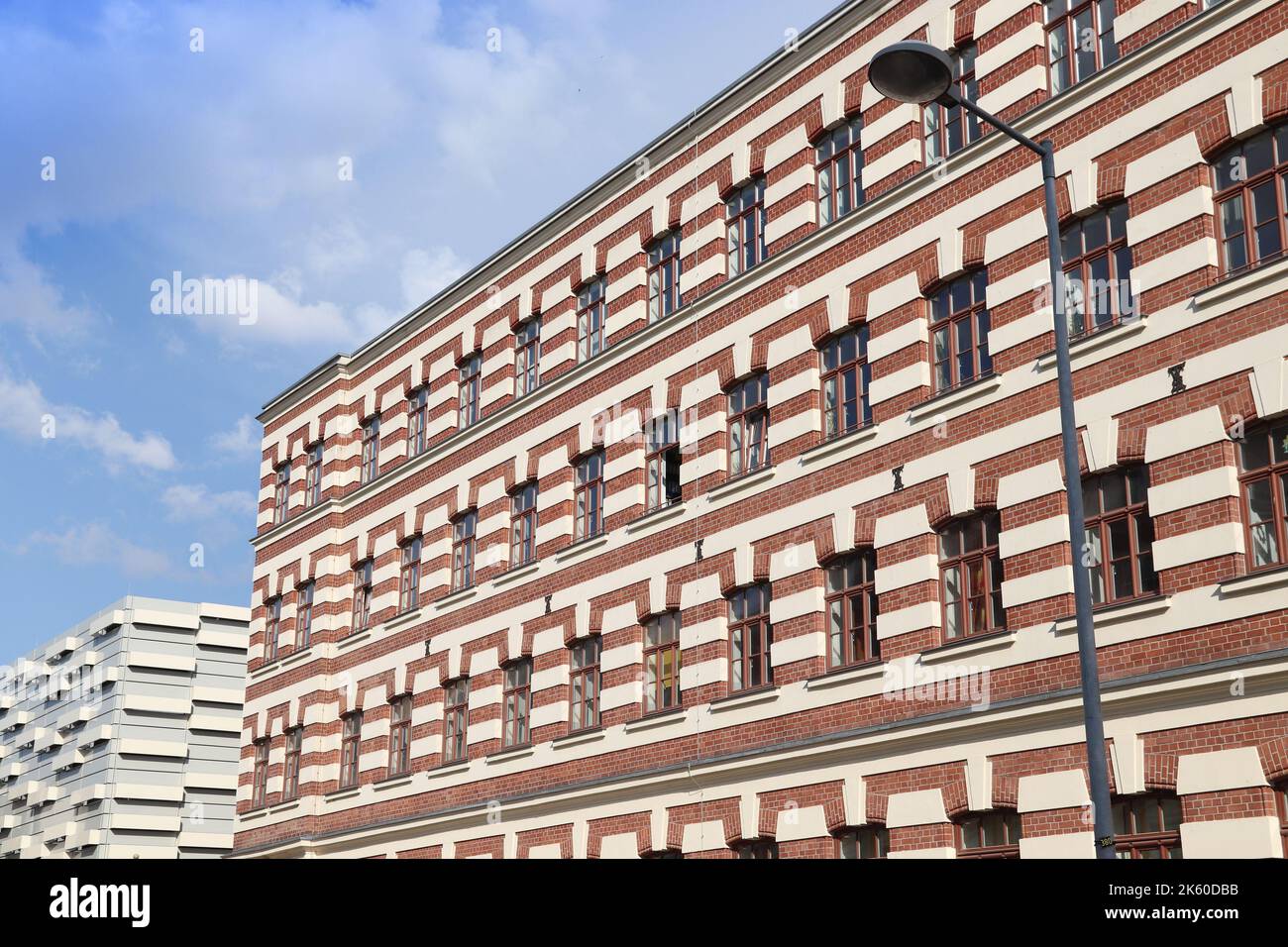 Distretto industriale di Plagwitz a Lipsia, Germania. Riproposto storico edificio industriale. Foto Stock