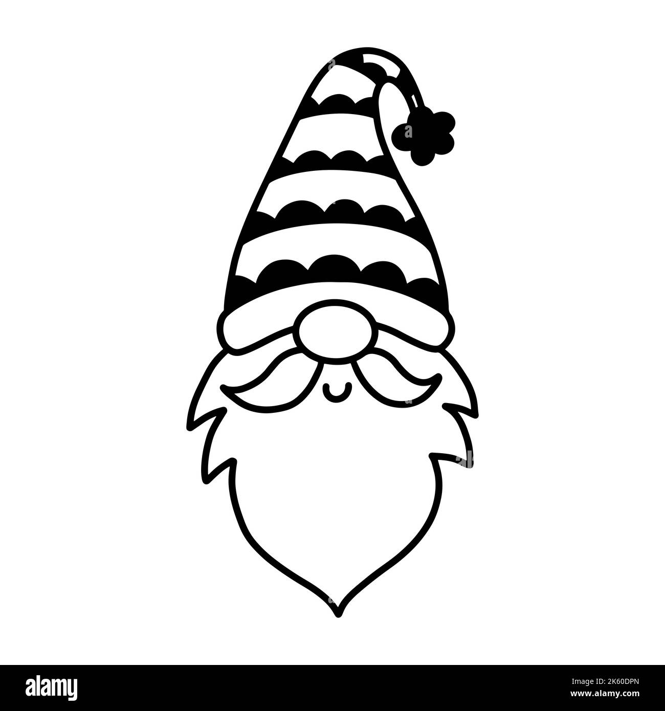Vettore Giardino Gnome carattere silhouette Illustrazione Vettoriale