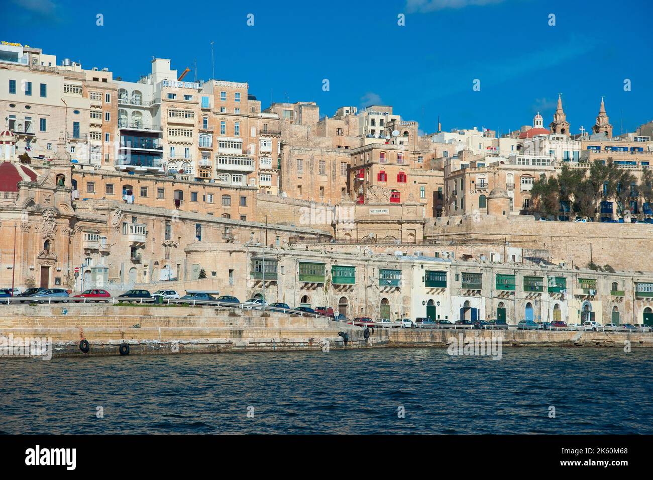 La Valletta, capitale della cultura 2018, Waterfront, Isola di Malta, Mar Mediterraneo, Europa Foto Stock