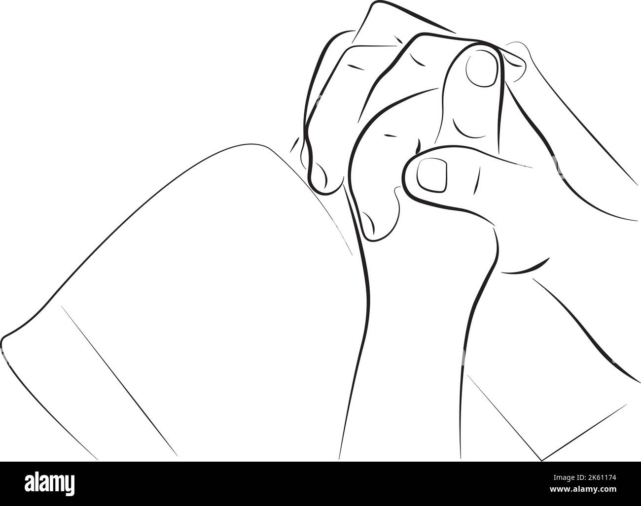 l'uomo prega dio con la bibbia e crede nella bontà. Tenendo le mani in preghiera. Illustrazione Vettoriale l'uomo prega dio con la bibbia e crede nella bontà. Tenendo le mani in preghiera. Illustrazione Vettoriale