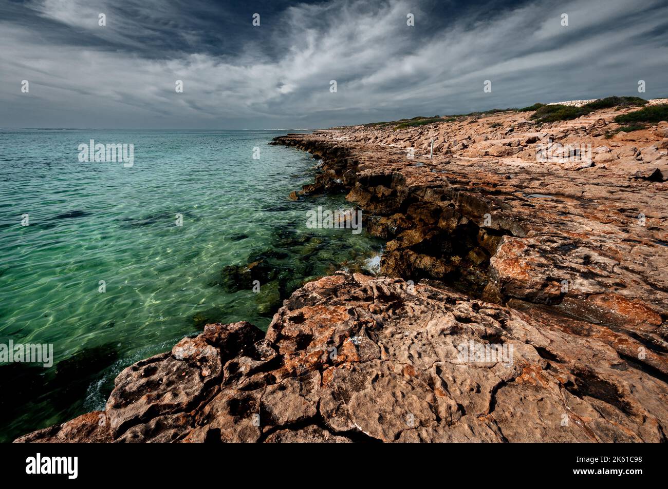 Famosi stack Osyter a Ningaloo Reef nel Parco Nazionale di Cape Range. Foto Stock