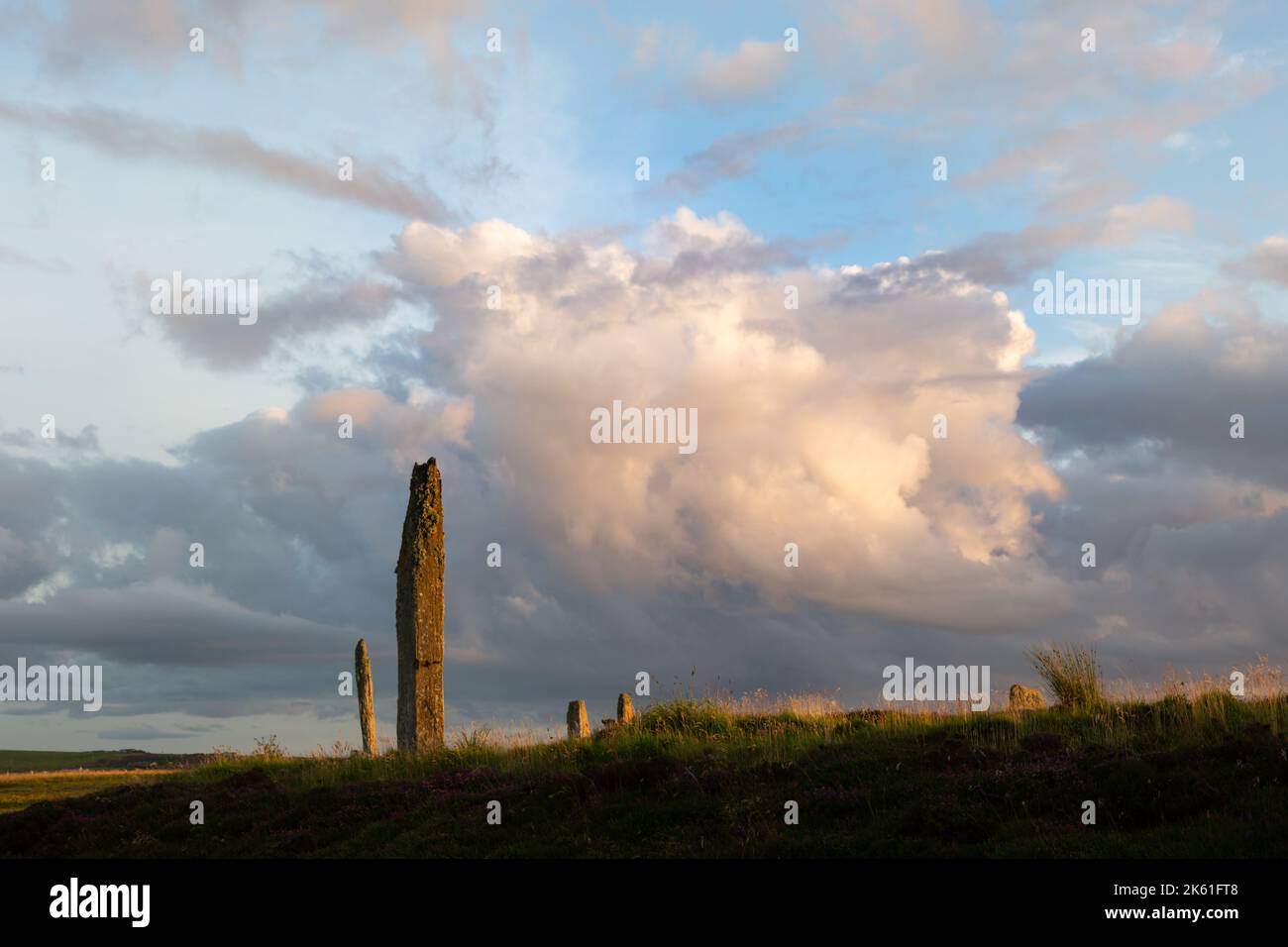 Stones standing, The Ring of Brodgar, Orkney Islands, UK 2022 Foto Stock