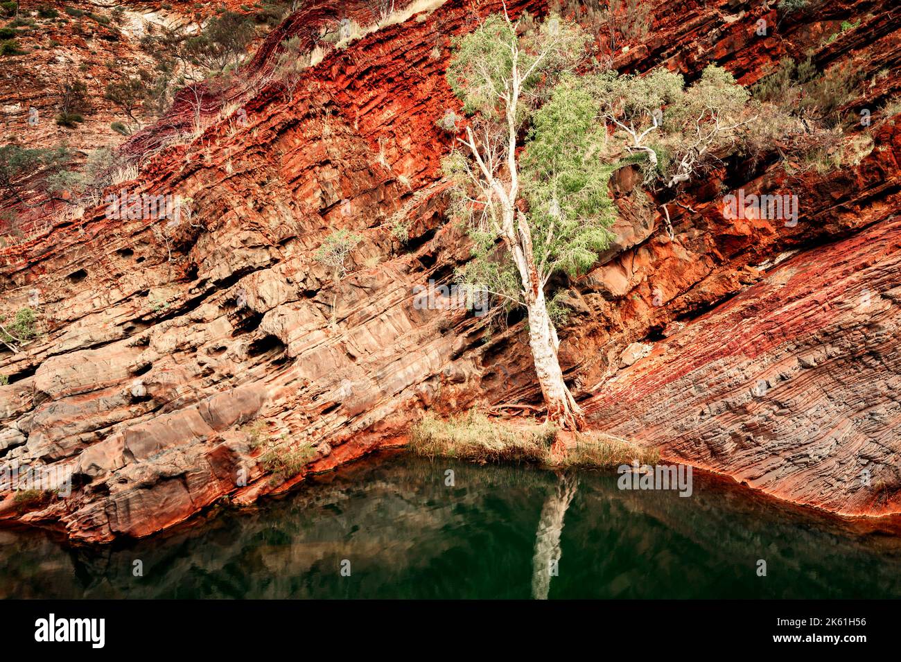 Affascinanti colori della gola di Hamersley nel Parco Nazionale di Karijini. Foto Stock