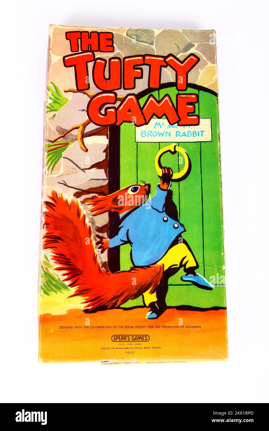 Vintage nostalgico il gioco Tufty di Spears Games Foto Stock