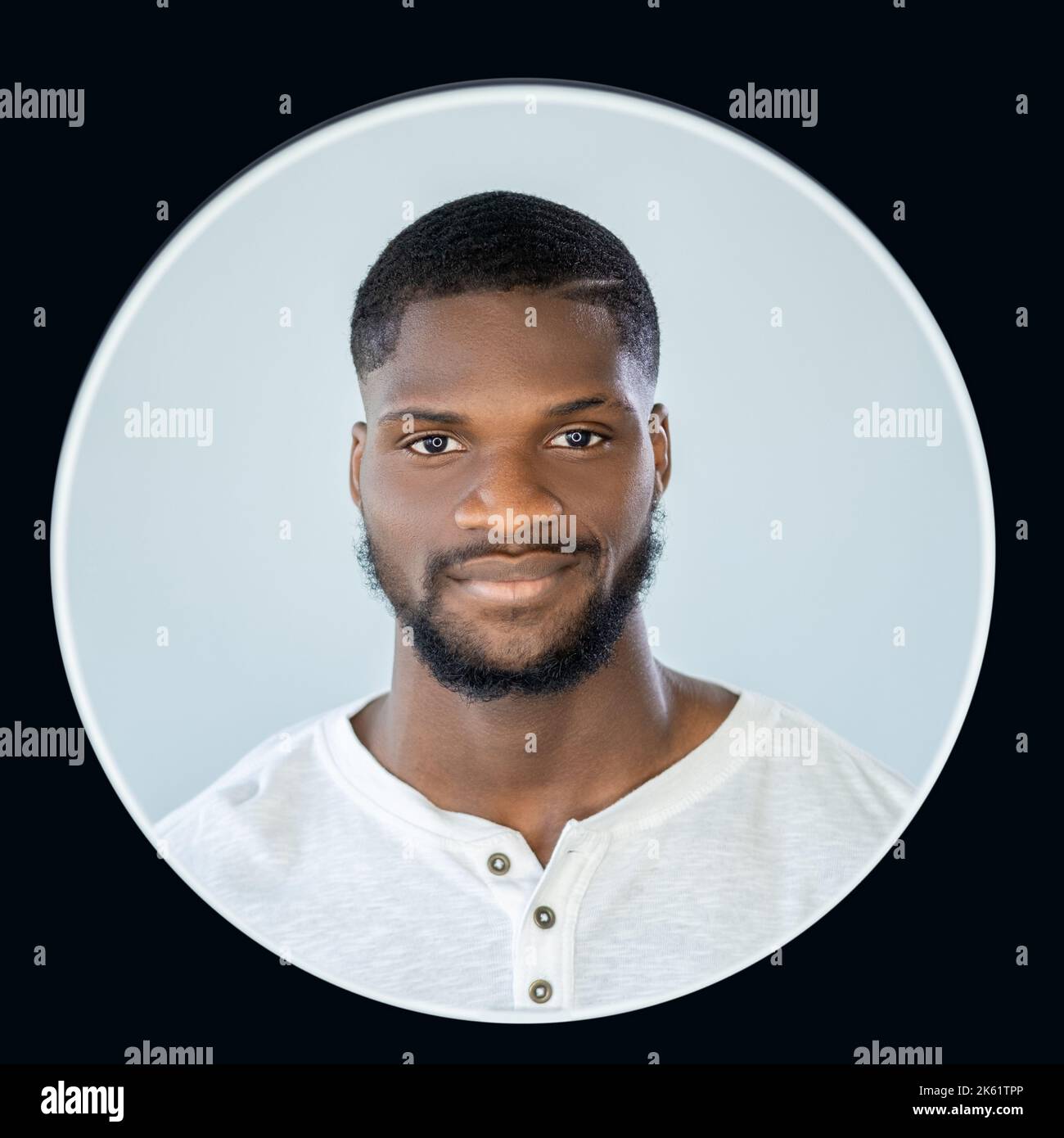 uomo volto avatar ritratto sicuro espressione icona Foto Stock