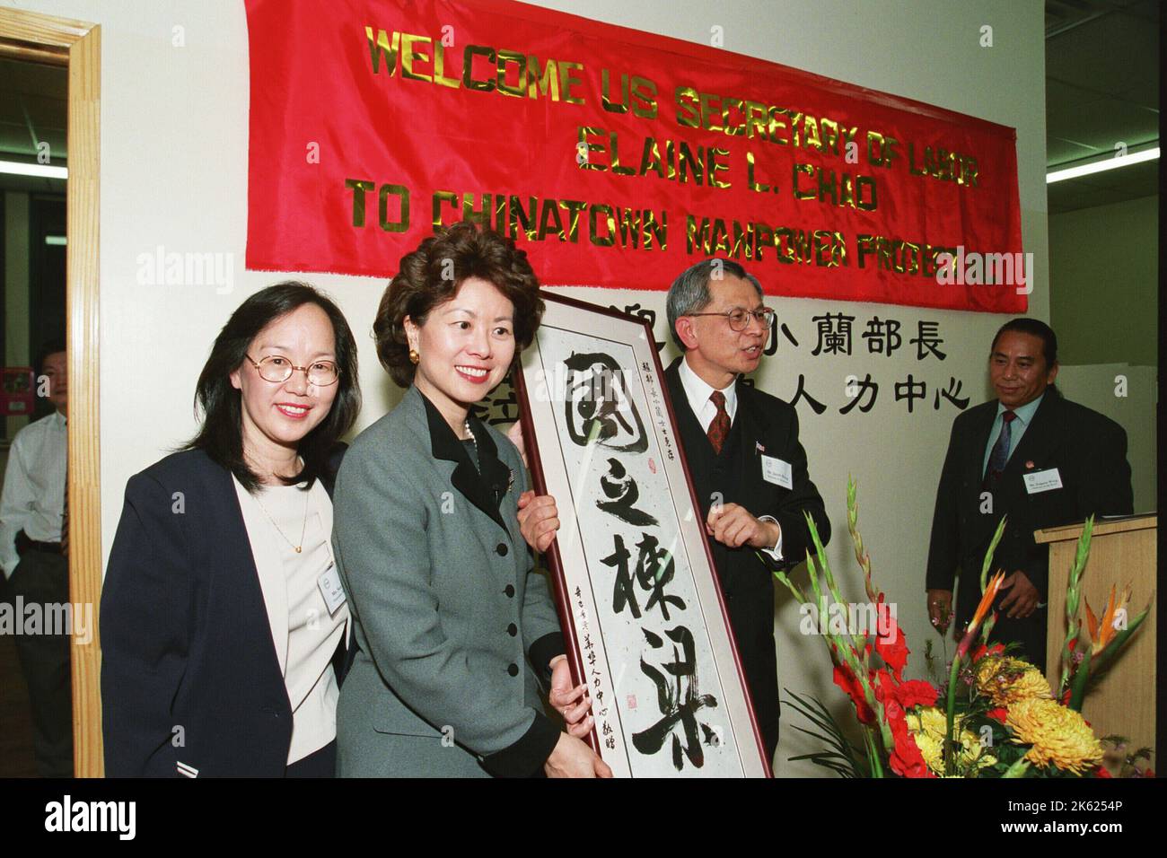 Ufficio del Segretario - il Segretario Elaine Chao a Chinatown a New York City (NYC) Foto Stock