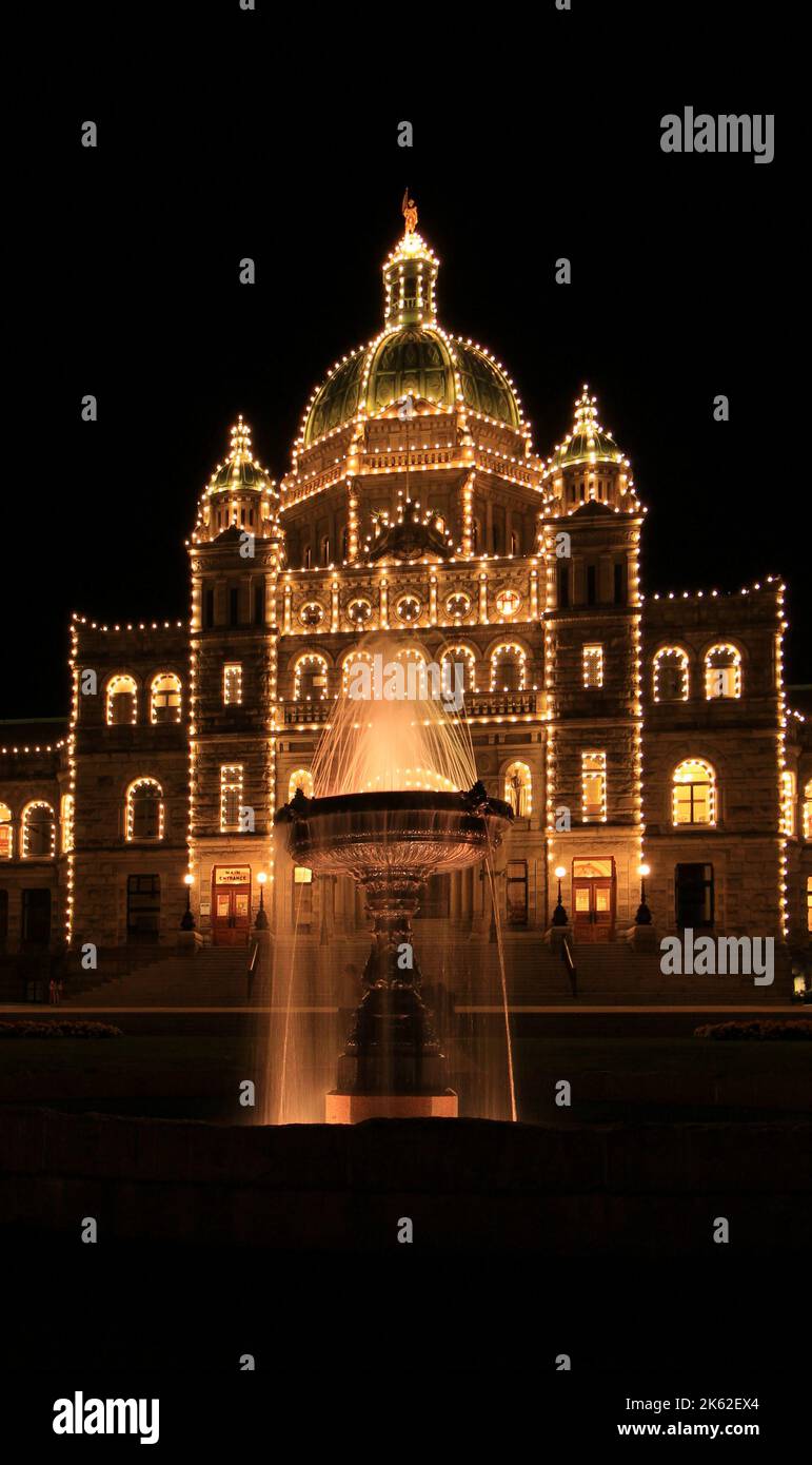 Edificio legislativo, Victoria, British Columbia Foto Stock