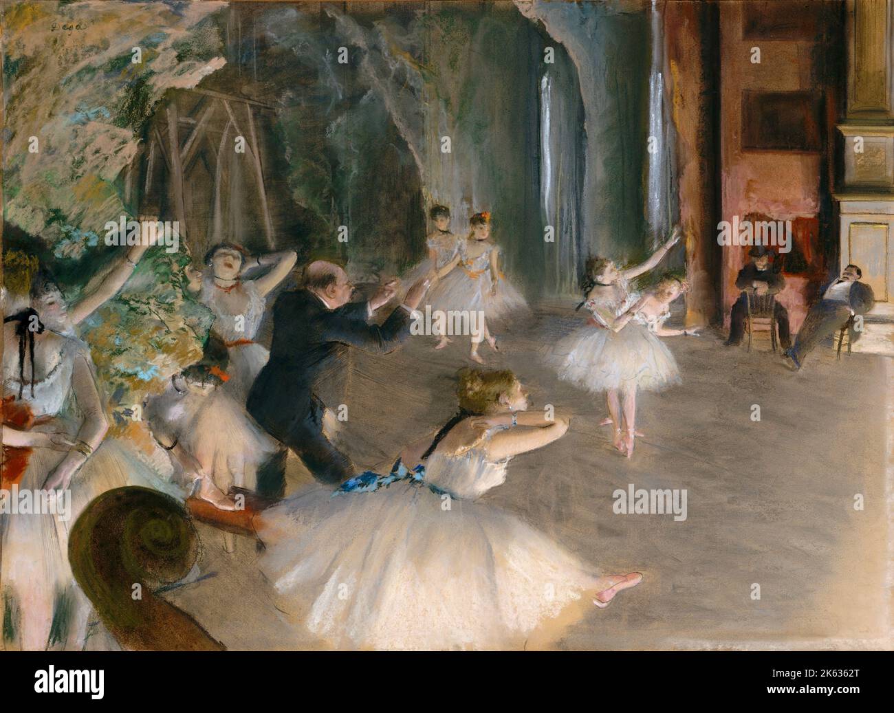 Stage Rehearsal, 1878, Pittura di Edgar Degas Foto Stock