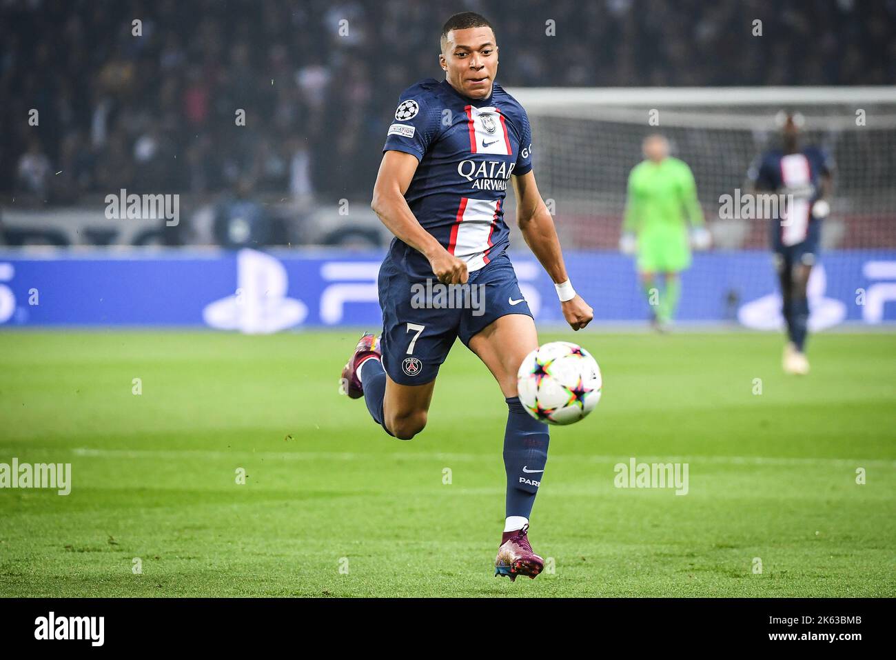 Parigi, Francia, Francia. 11th Ott 2022. Kylian MBAPPE di PSG durante la partita H del gruppo UEFA Champions League tra Paris Saint-Germain e SL Benfica al Parc des Princes Stadium il 11 ottobre 2022 a Parigi, Francia. (Credit Image: © Matthieu Mirville/ZUMA Press Wire) Credit: ZUMA Press, Inc./Alamy Live News Foto Stock