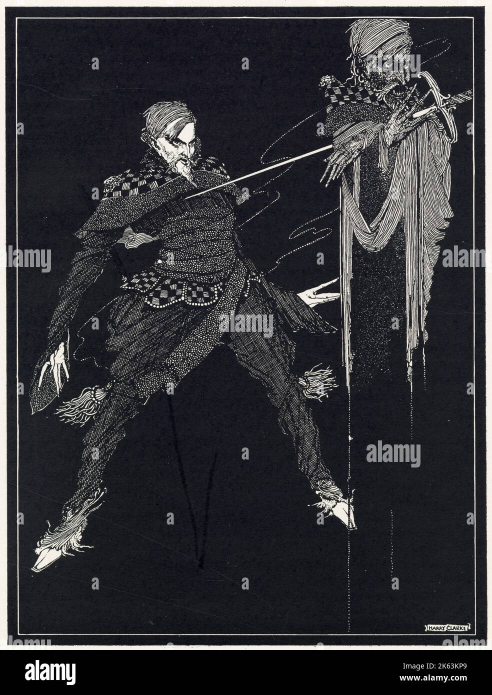 William Wilson affronta il suo doppio... Foto Stock