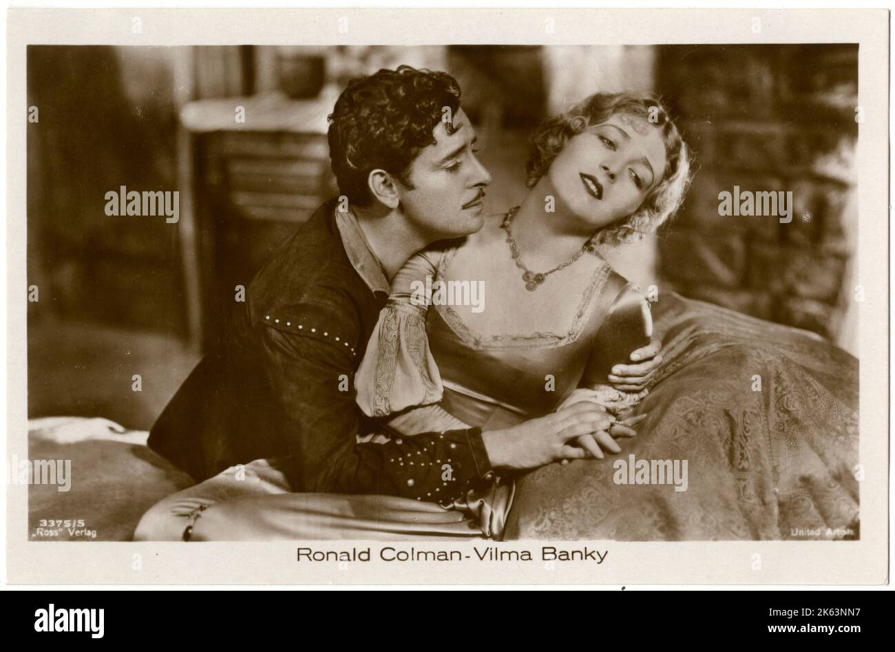 Ronald Charles Colman (1891 - 1958), attore di scena e schermo inglese, con Vilma Banky (1901 - 1991), attrice muta americana di origine ungherese. Data: Foto Stock