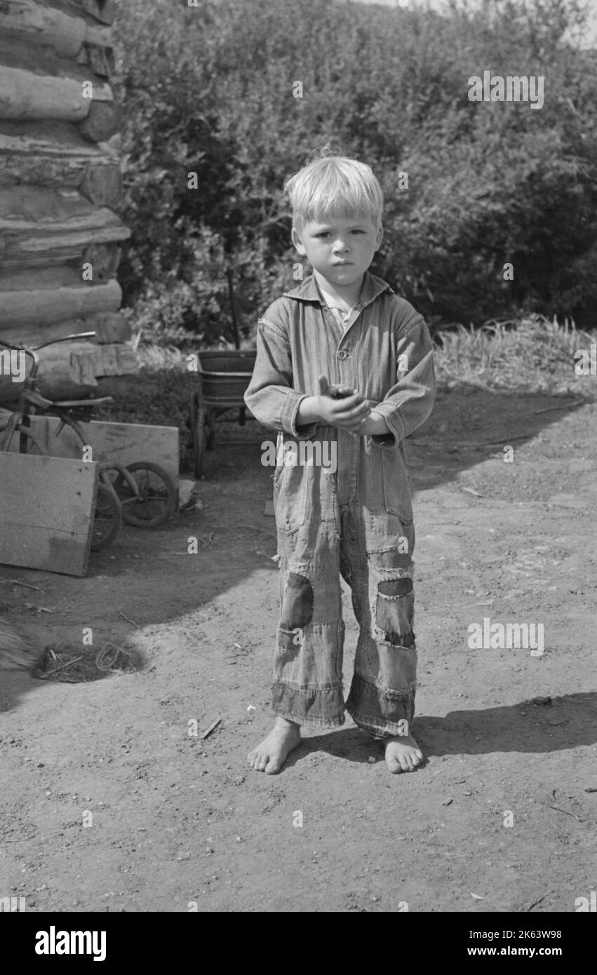 Figlio di William Huravitch, Truax Township, Williams County, North Dakota. Data 1937 settembre Foto Stock