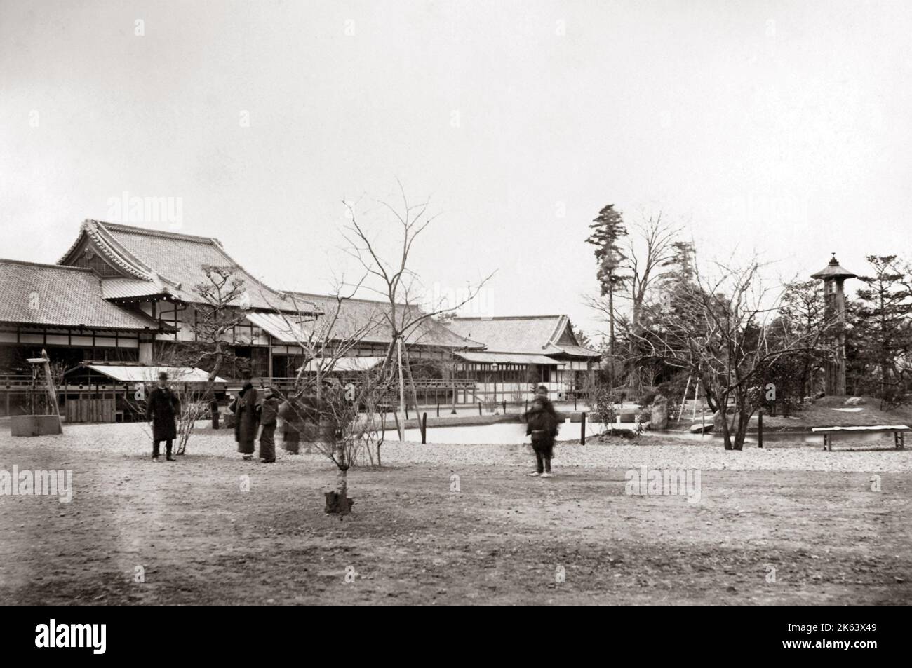 Ex palazzo reale, Kyoto, Giappone, circa 1880 Foto Stock