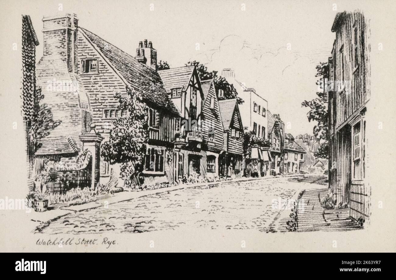 Segale, East Sussex, Watchbell Street. Foto Stock