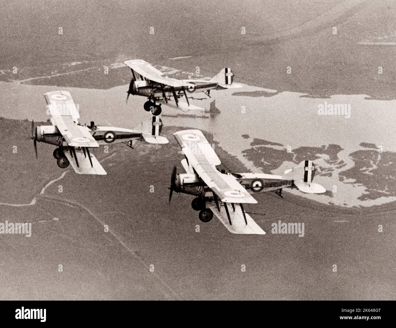 Università di Oxford Air Squadron, biplani, c.1934 Foto Stock