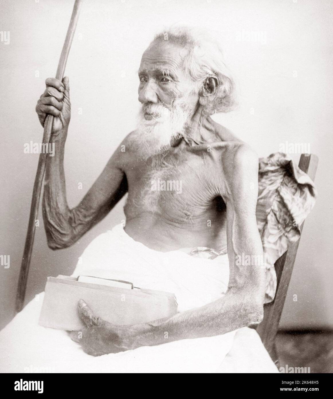 Molto vecchio (ripetutamente oltre 100 anni) Sri Lanka, c.1880's Foto Stock