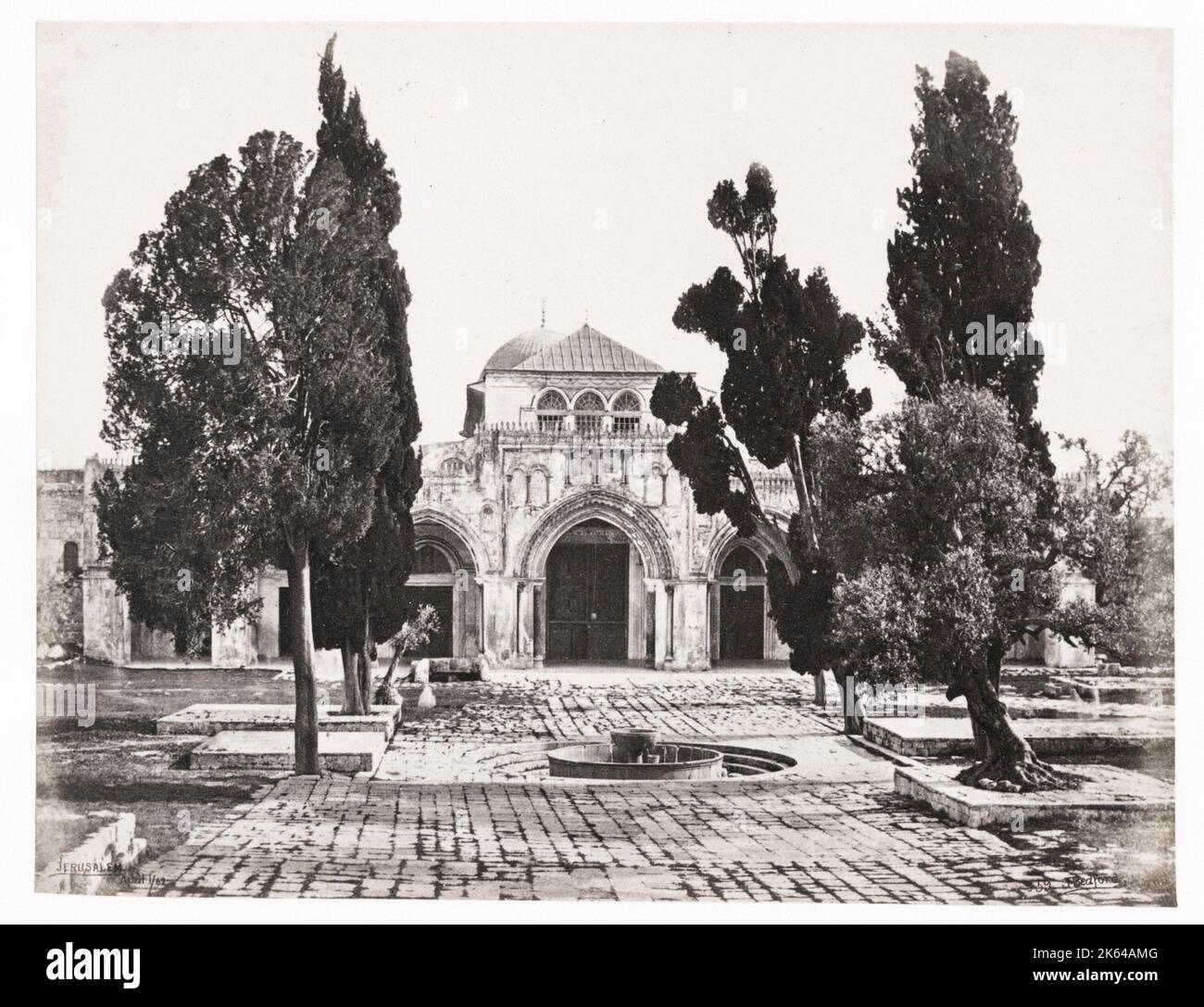 Foto d'epoca della fine del XIX secolo: Immagine di Francis Bedford, che accompagna il Principe di Galles, in seguito Edoardo VII nel suo viaggio in Medio Oriente, nel 1862 Foto Stock