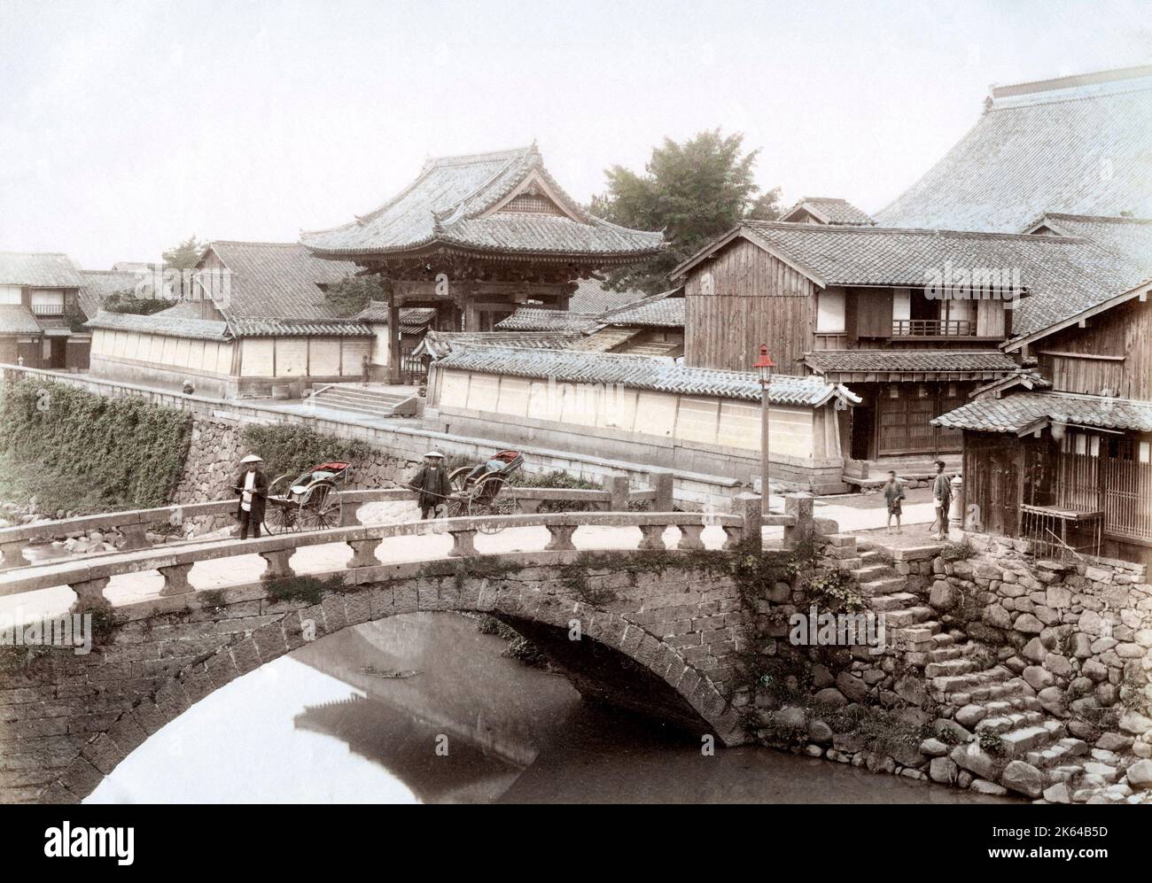 C. 1880 Giappone - Kamiya-bashi bridge Nagasaki Foto Stock