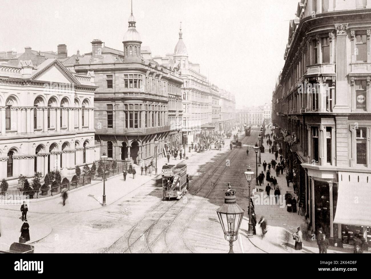 Royal Avenue, Belfast, Irlanda del Nord, c.1890 Foto Stock