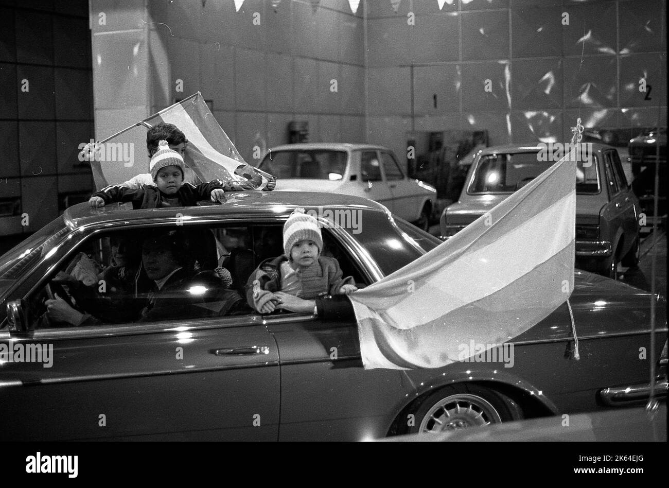 Le celebrazioni della Coppa del mondo di calcio a Buenos Aires, Argentina, dopo che l'Argentina vinse il campionato nel 1978 Foto Stock