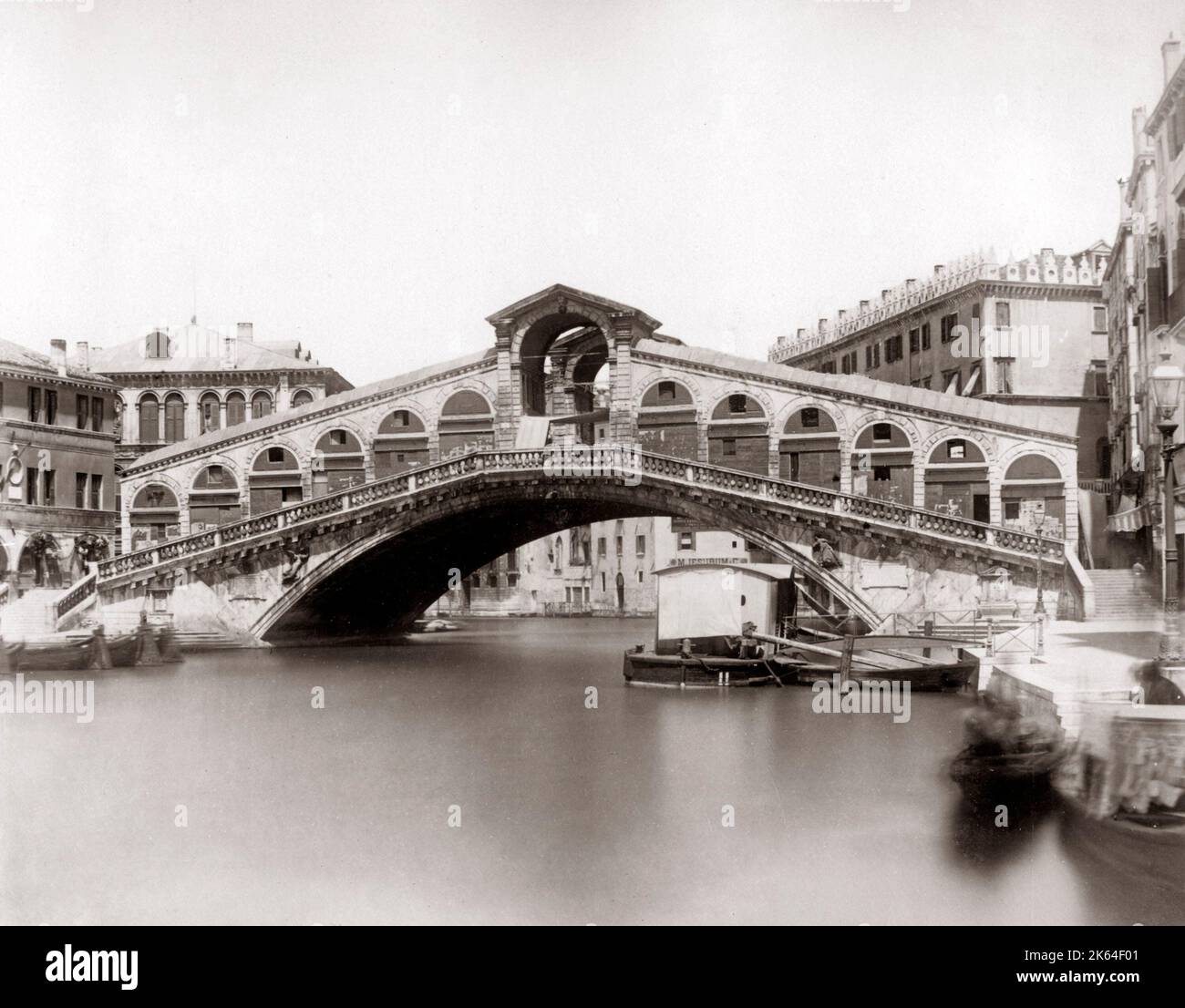 Il Ponte di Rialto, Venezia, Italia, c.1890 Foto Stock