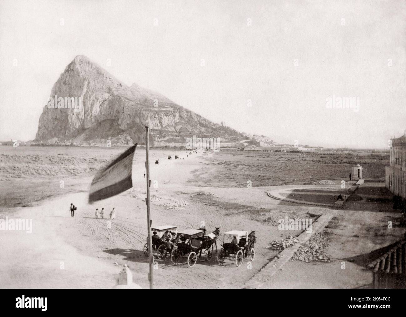 Rocca di Gibilterra da 'neutral' massa c.1880 Foto Stock