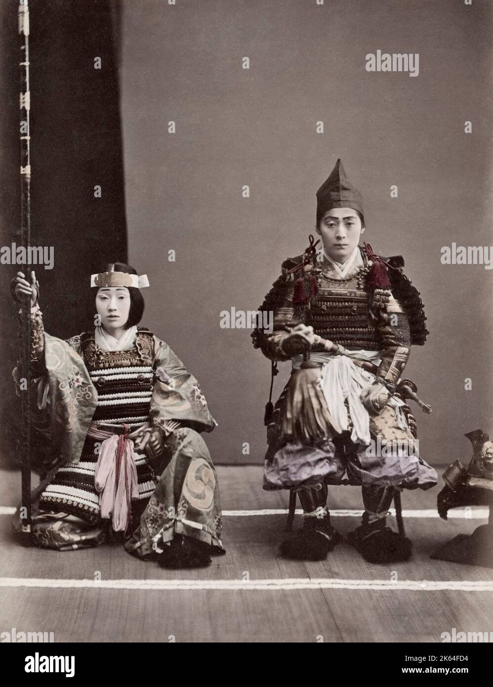 C.1880's Giappone - attori in costume Foto Stock