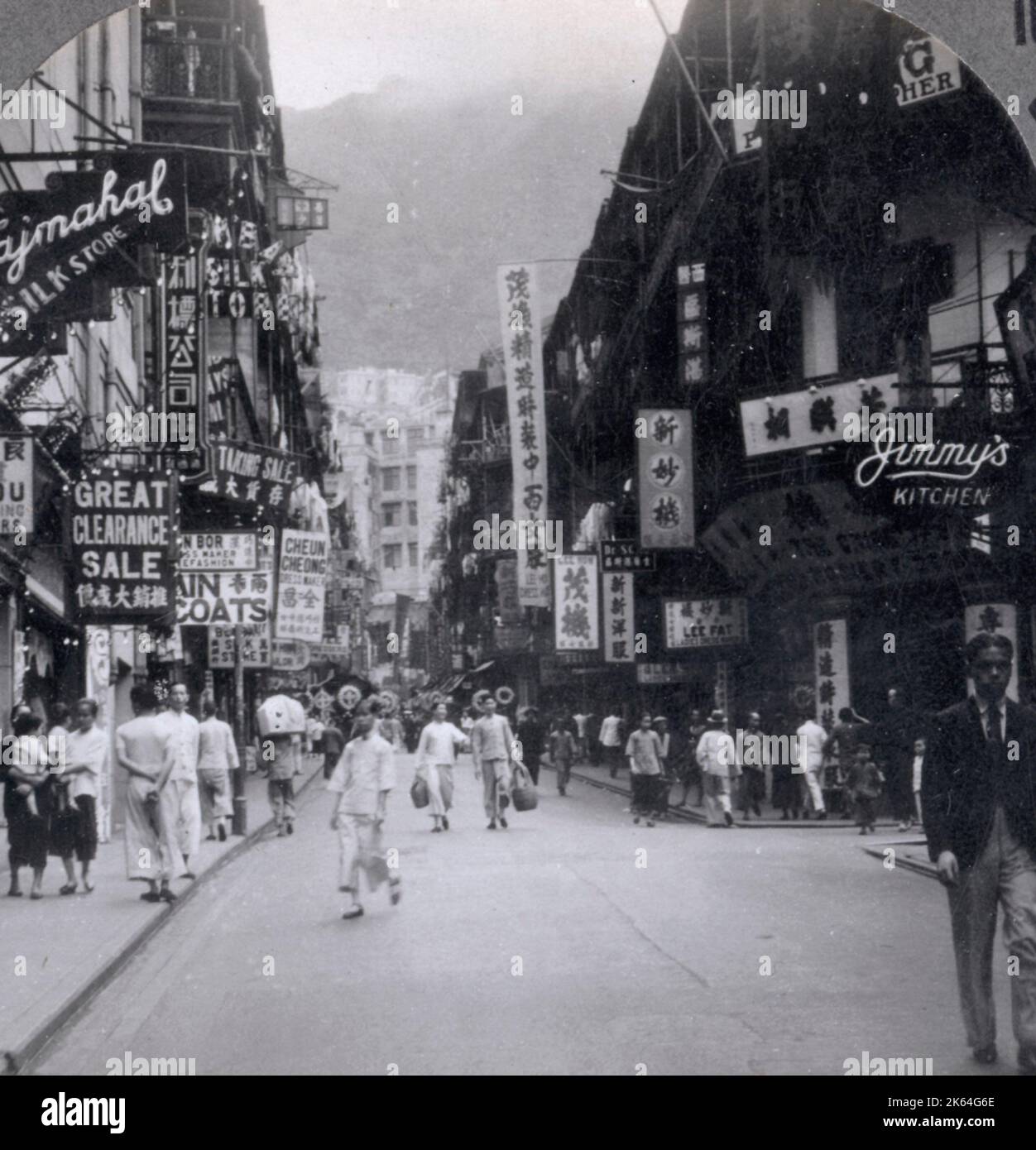 Negozi di Tailors Hong Kong c.1910's Vintage all'inizio del 20th ° secolo fotografia Foto Stock