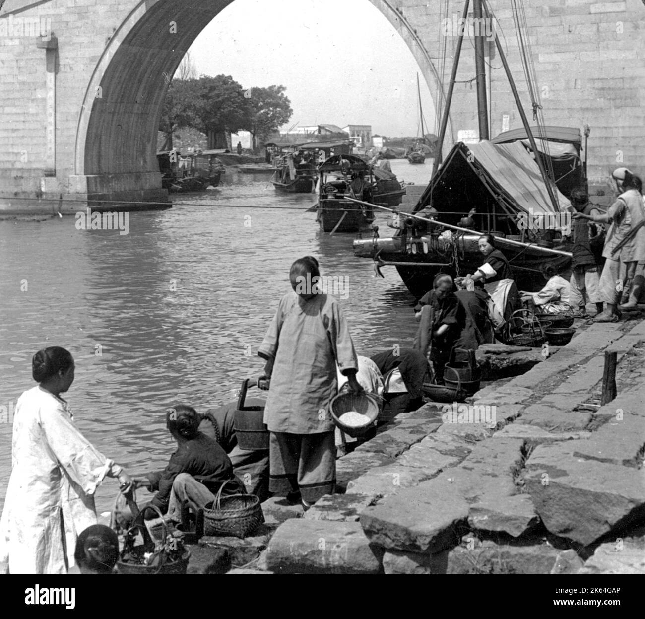 Grand Imperial Canal, Soochow, Cina, c.1900 Foto Stock
