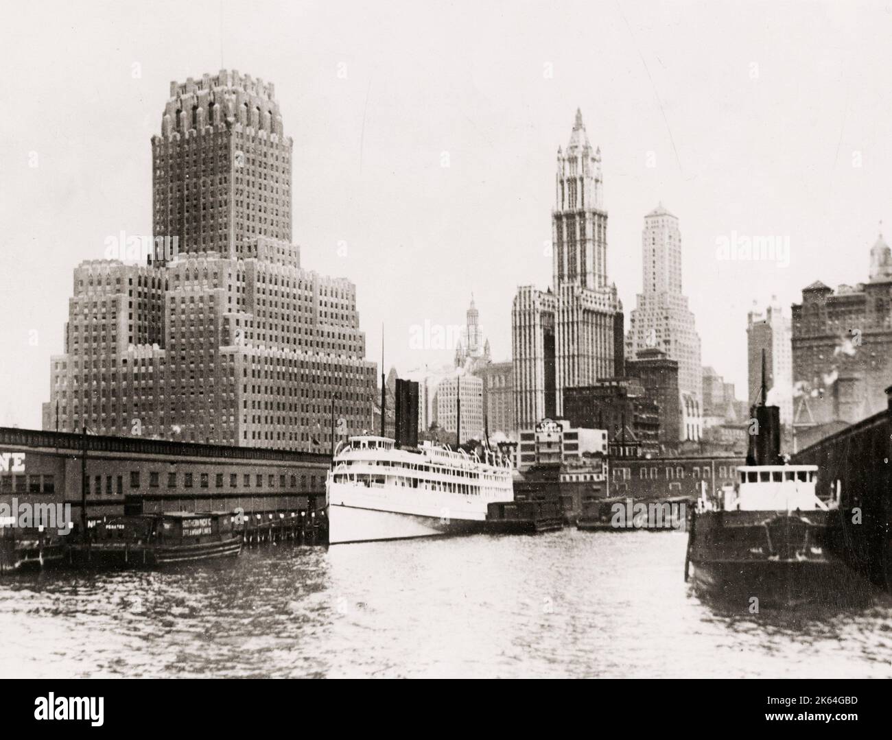Fotografia di stampa d'epoca dei primi del XX secolo: New York Telephone Company Building, Verizon Building, 1920's. Foto Stock