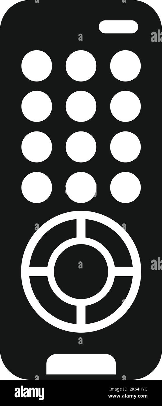 Icona del telecomando vettore semplice. Business center. TV dati Illustrazione Vettoriale
