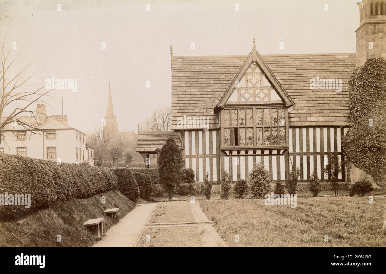 Edificio in stile Tudor, Cheshire Foto Stock